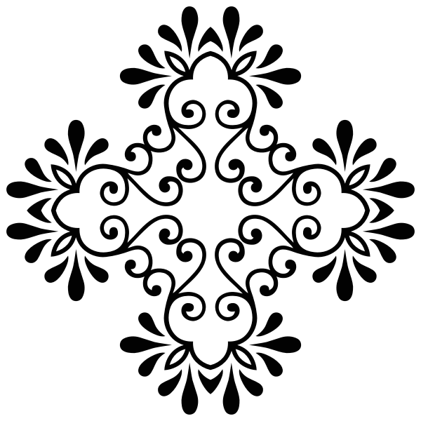 SVG Flowery romb decoration