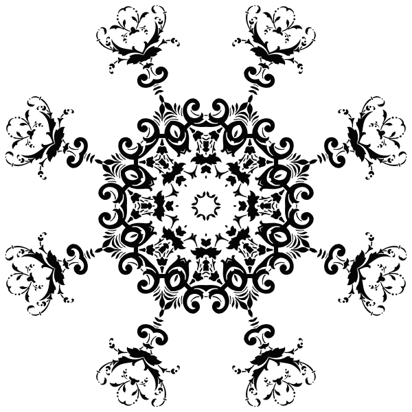 SVG Flowery silhouette decoration