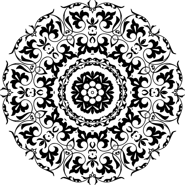 SVG Flowery silhouette image