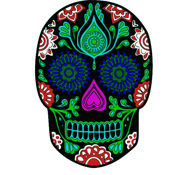 SVG Flowery skull