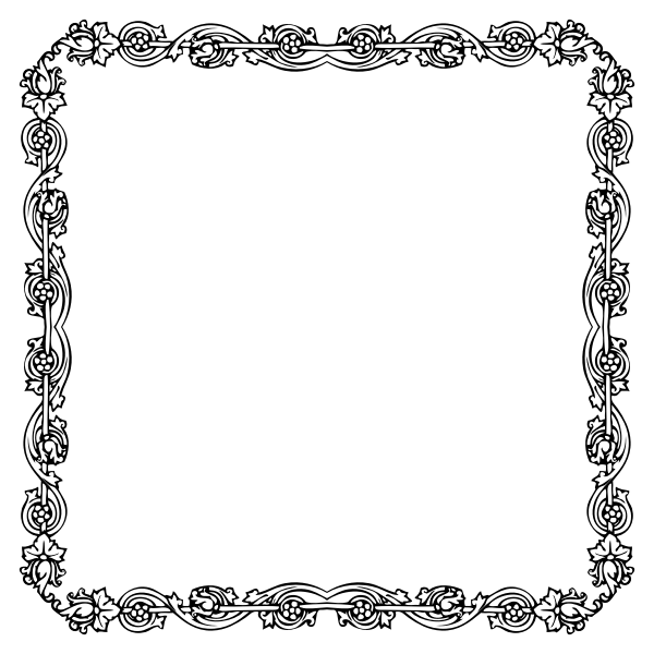 SVG Flowery square frame