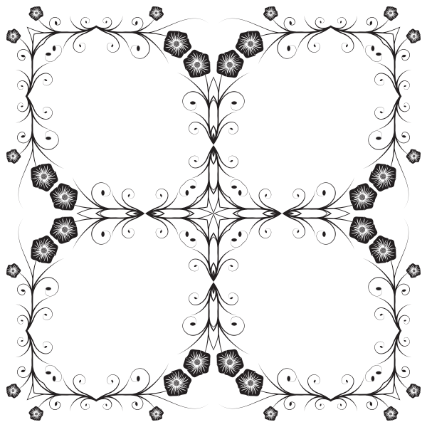 SVG Flowery square lace