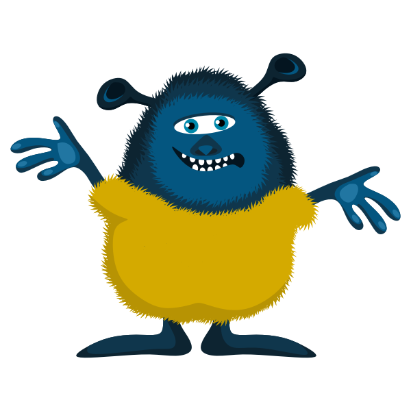 SVG Fluffy cartoon creature