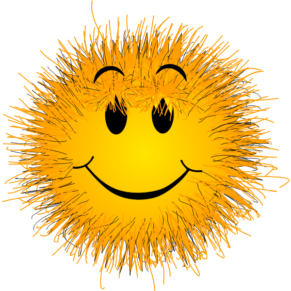 SVG Fluffy smiley vector illustration