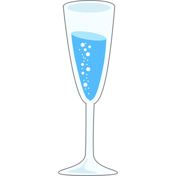 SVG Flute glass of mineral water vector illustration