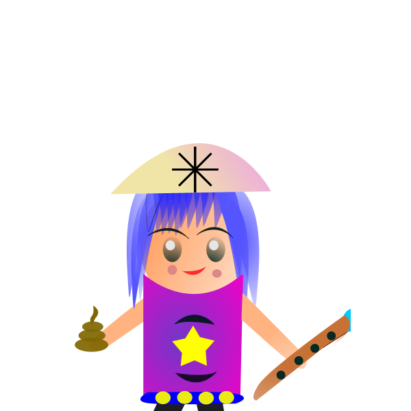 SVG Flute player image
