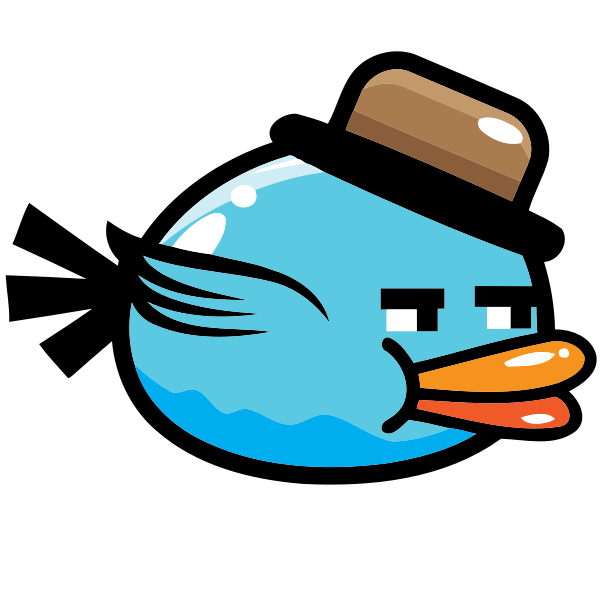 SVG Flying blue bird
