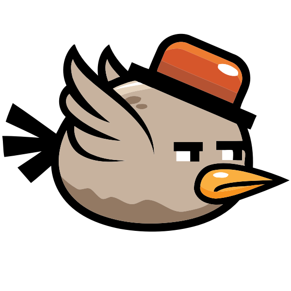 SVG Flying brown bird
