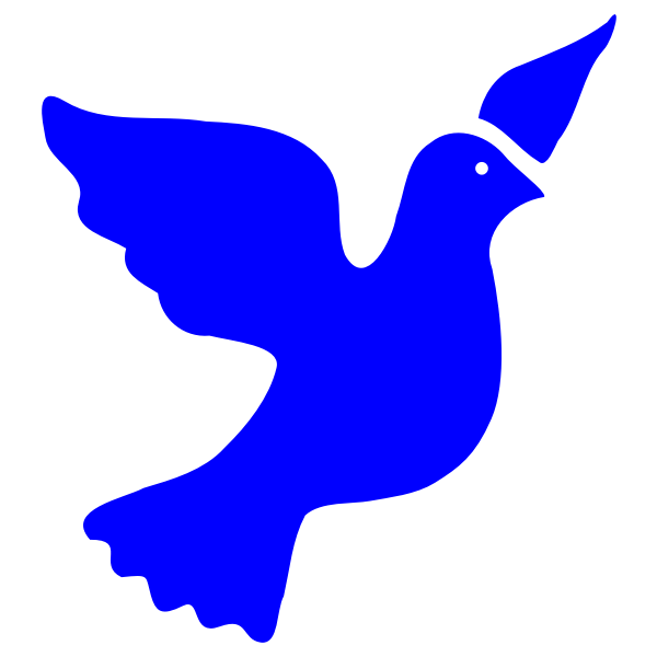 SVG Flying dove silhouette vector graphics