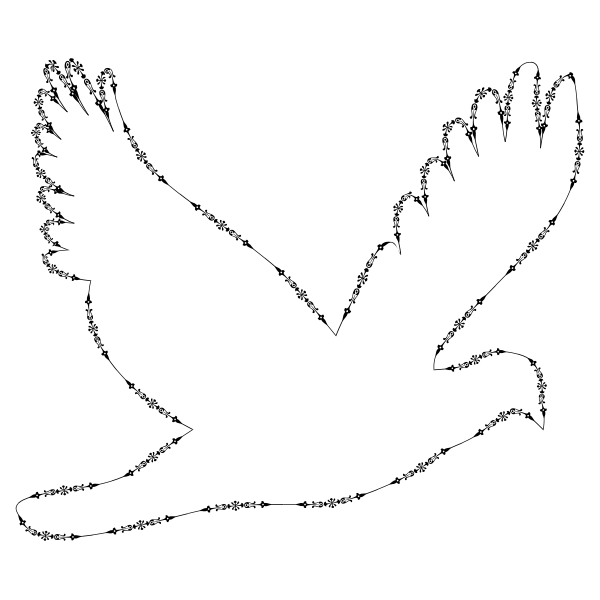 SVG Flying dove symbol