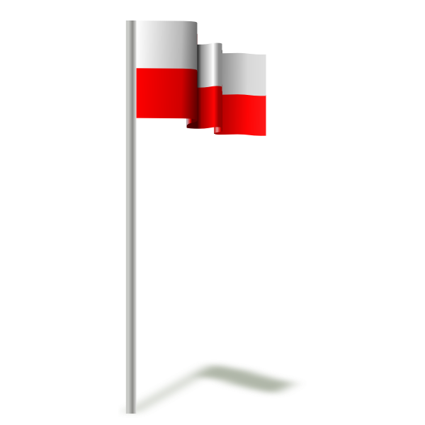 SVG Flying flag of Poland vector image