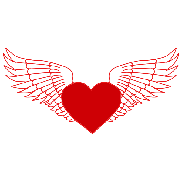 SVG Flying heart vector image