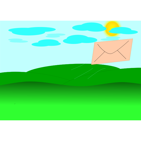 SVG Flying Letter Vector Graphics