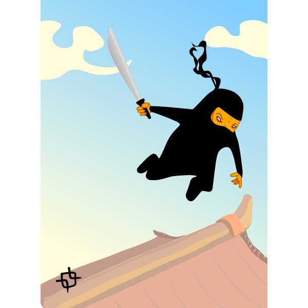 SVG Flying ninja