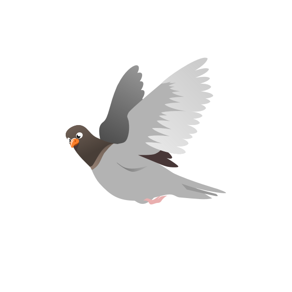 SVG Flying pigeon vector image
