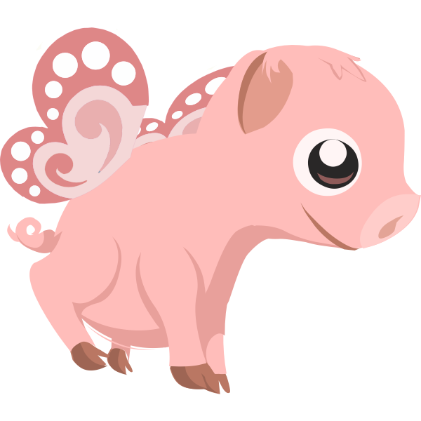 SVG Flying piglet