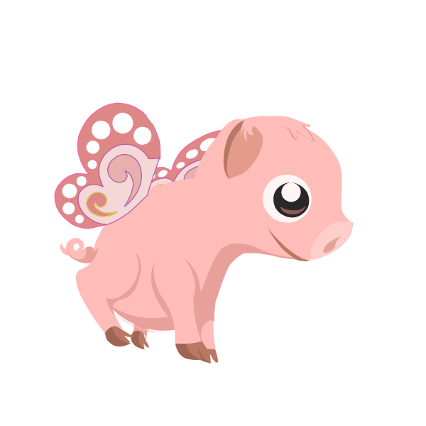 SVG Flying piglet image