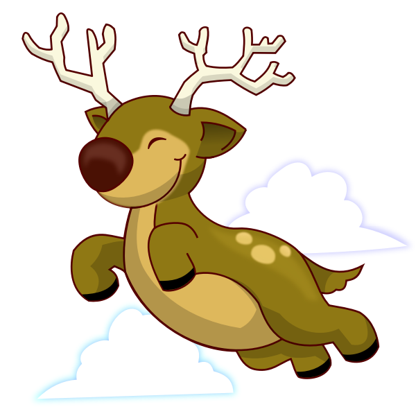 SVG Flying reindeer vector image