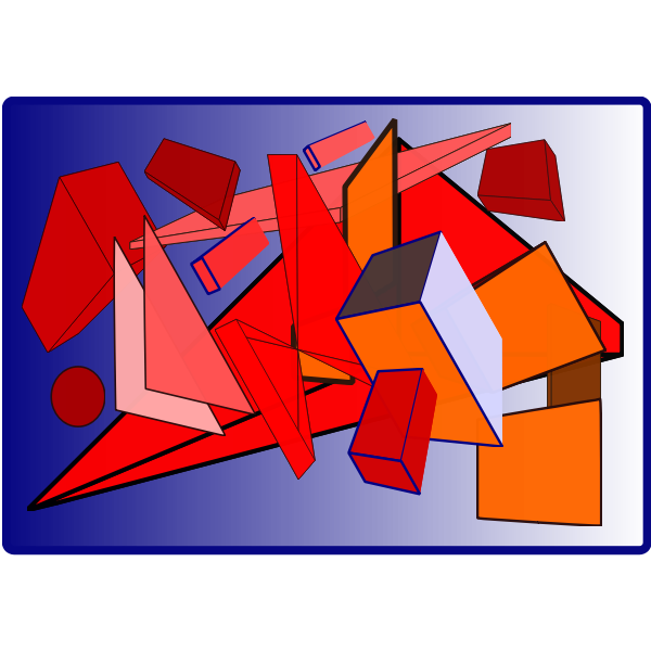 SVG Flying shapes