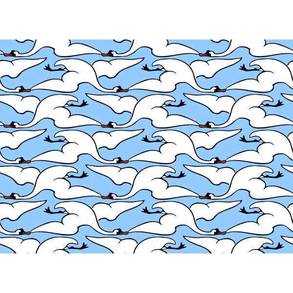 SVG Flying swan pattern
