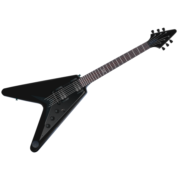 SVG Flying V guitar vector illustration
