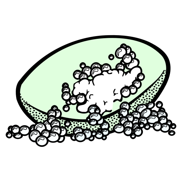 SVG Foamy green soap art vector drawing