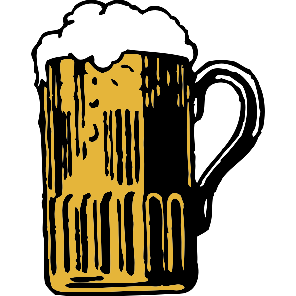 SVG foamy mug of beer