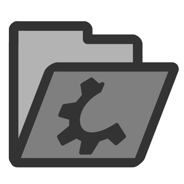 SVG Folder grey open icon