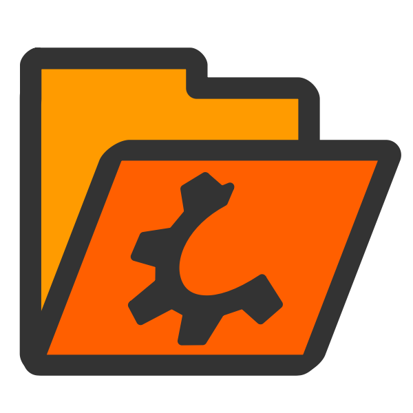 SVG folder orange open