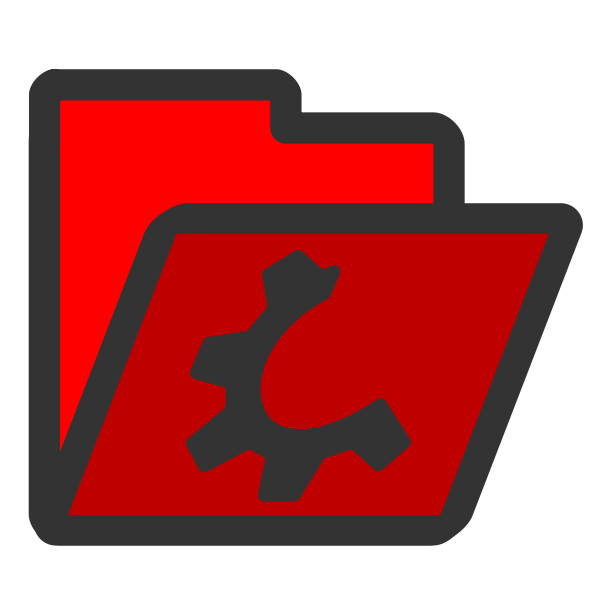 SVG folder red open