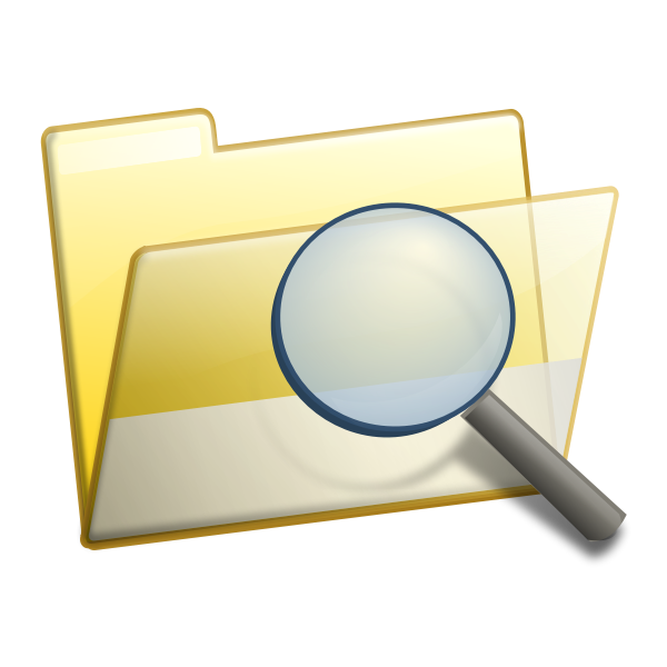 SVG Folder search icon vector image