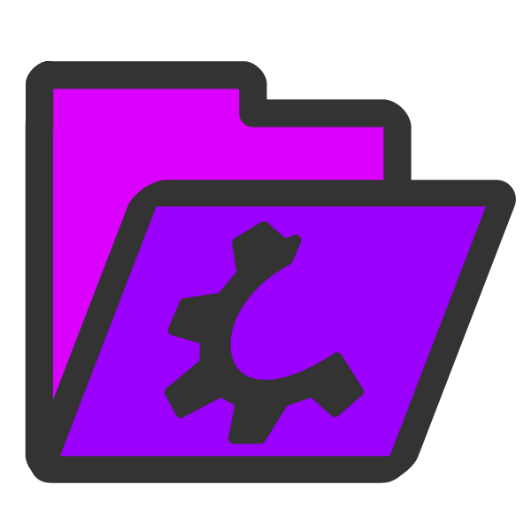 SVG folder violet open