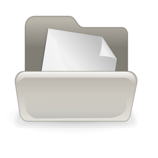 SVG Folder with blank paper vector illustration