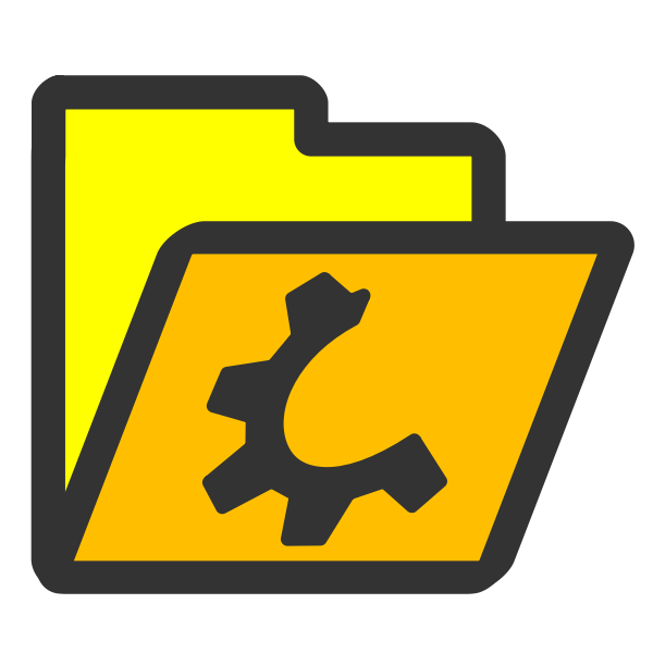 SVG folder yellow open