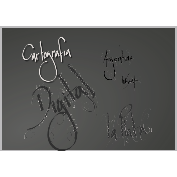SVG Fondo Negro y Filete