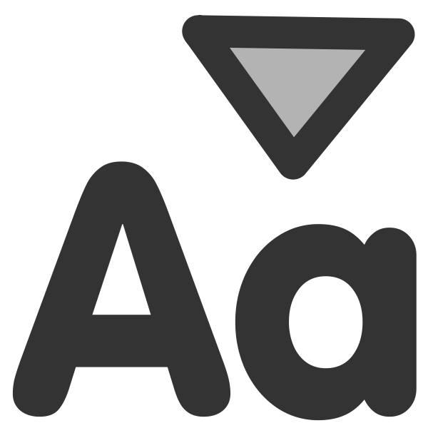 SVG Font size down icon