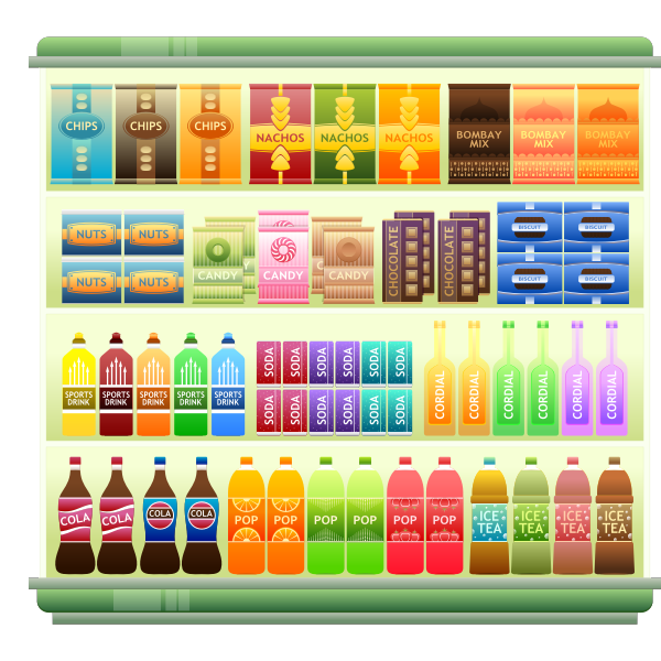 SVG Food and bevrages shelf
