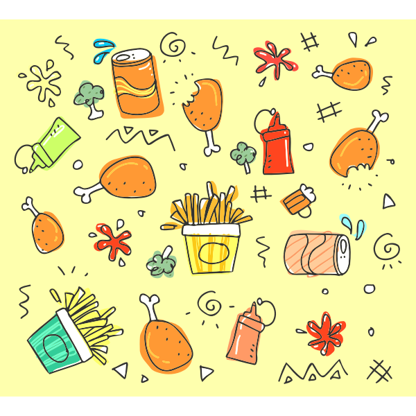 SVG Food and drink pattern
