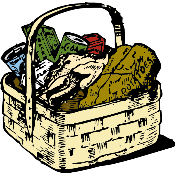 SVG Food basket vector