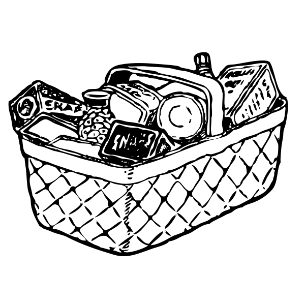 SVG Food basket vector icon