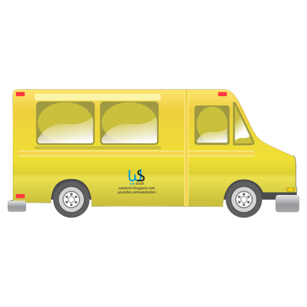 SVG Food delivery truck vector clip art