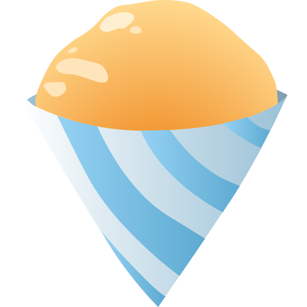 SVG food sno cone orange