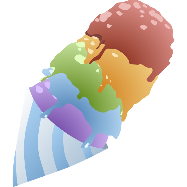 SVG food sno cone rainbow