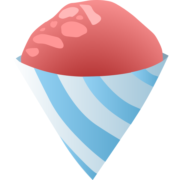 SVG food sno cone red