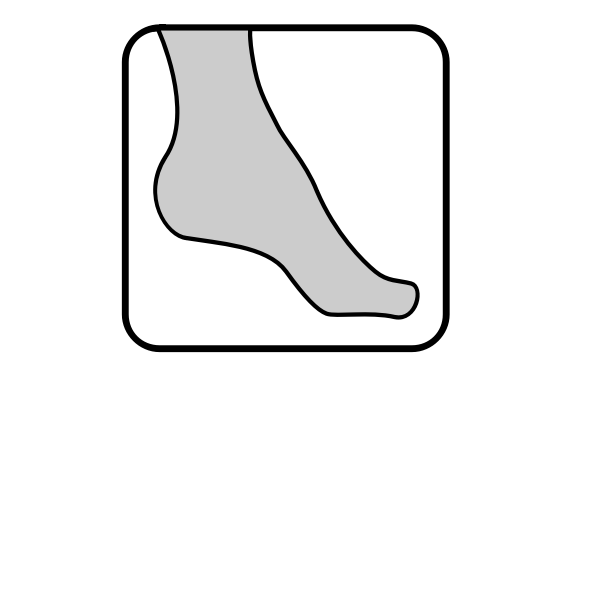 SVG Foot in tights icon vector image