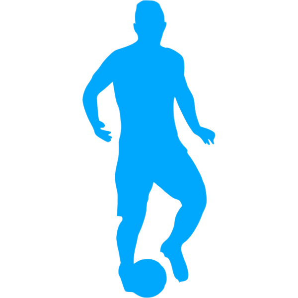 SVG Football player blue silhouette