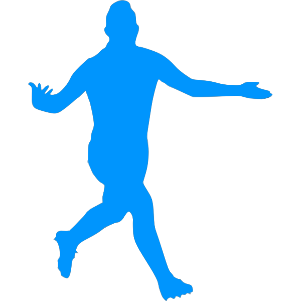 SVG Football player celebrating a goal