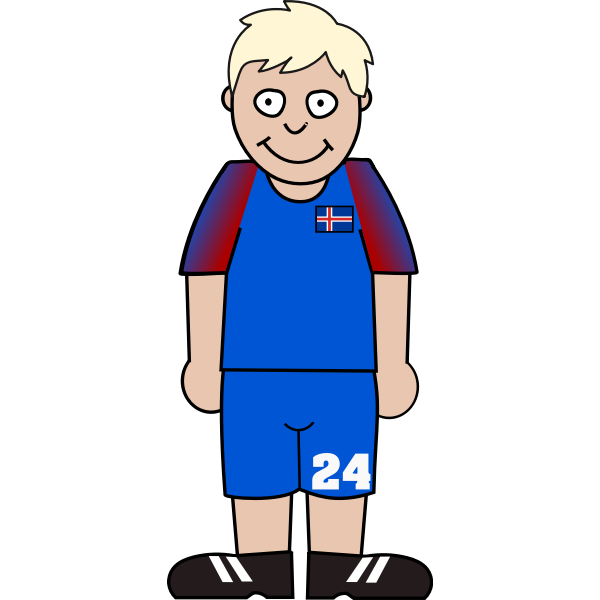 SVG Football player from Iceland