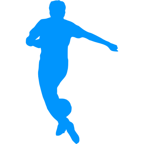 SVG Football player silhouette blue color