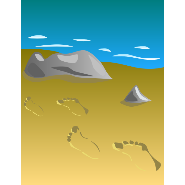 SVG Footprints in sand